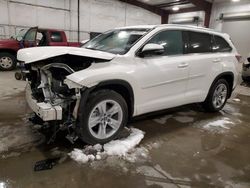 Toyota Highlander Limited salvage cars for sale: 2016 Toyota Highlander Limited