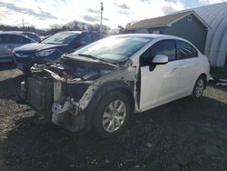 Salvage cars for sale at East Granby, CT auction: 2012 Honda Civic LX