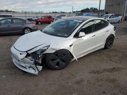 Salvage cars for sale at Fredericksburg, VA auction: 2022 Tesla Model 3