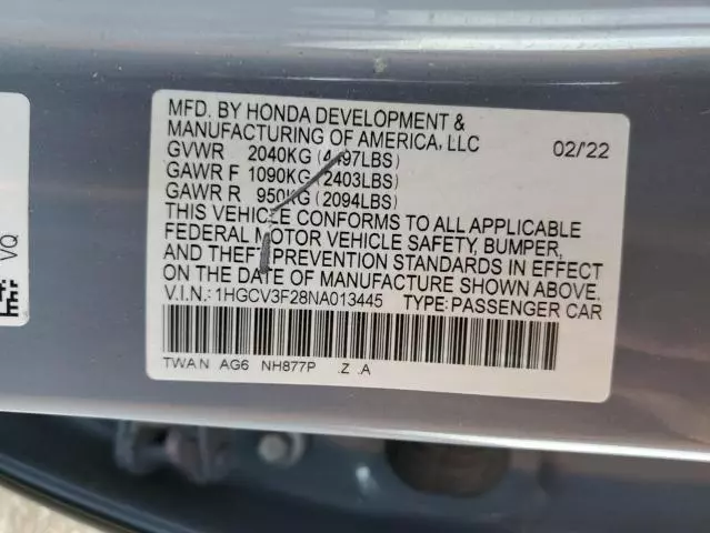 2022 Honda Accord Hybrid Sport