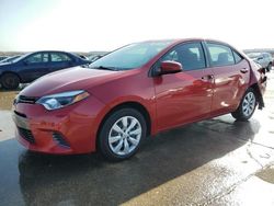 Salvage cars for sale at Grand Prairie, TX auction: 2016 Toyota Corolla L