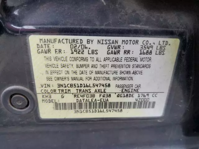 2006 Nissan Sentra 1.8