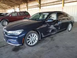 BMW salvage cars for sale: 2016 BMW 740 I