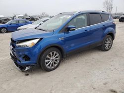 Salvage cars for sale at Kansas City, KS auction: 2017 Ford Escape Titanium