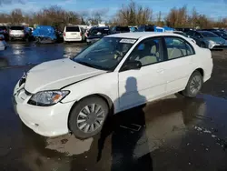 Salvage cars for sale at Woodburn, OR auction: 2005 Honda Civic LX