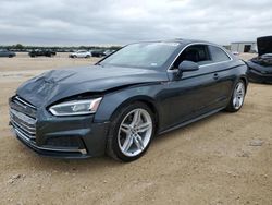 Salvage cars for sale at San Antonio, TX auction: 2018 Audi A5 Premium Plus S-Line