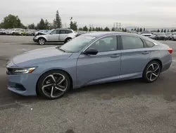 Salvage cars for sale at Rancho Cucamonga, CA auction: 2022 Honda Accord Sport