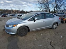 Salvage cars for sale at auction: 2012 Honda Civic LX