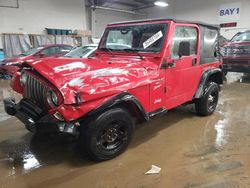 Salvage cars for sale at Elgin, IL auction: 2001 Jeep Wrangler / TJ Sport