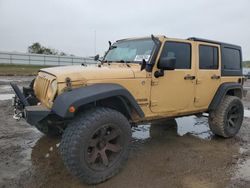 Salvage cars for sale at Houston, TX auction: 2014 Jeep Wrangler Unlimited Sport