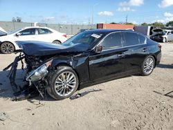 Salvage cars for sale at Homestead, FL auction: 2019 Infiniti Q50 Luxe