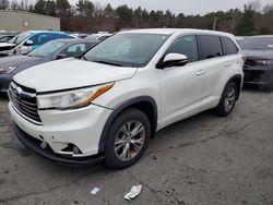 Salvage cars for sale from Copart Exeter, RI: 2014 Toyota Highlander LE