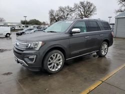 Vehiculos salvage en venta de Copart Sacramento, CA: 2019 Ford Expedition Platinum