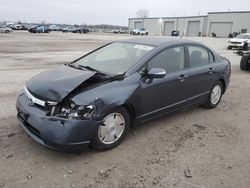 2008 Honda Civic Hybrid en venta en Kansas City, KS