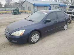 Salvage cars for sale at Wichita, KS auction: 2006 Honda Accord Value