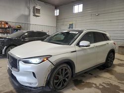 Salvage cars for sale at Des Moines, IA auction: 2019 Infiniti QX50 Essential