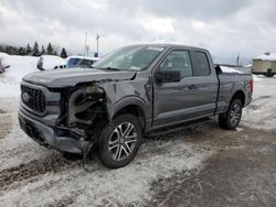 Salvage cars for sale from Copart Angola, NY: 2021 Ford F150 Super Cab