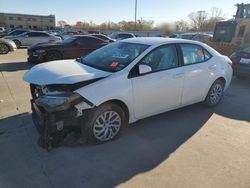 Toyota Corolla l salvage cars for sale: 2018 Toyota Corolla L