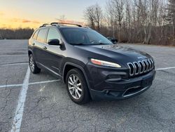 Salvage cars for sale at North Billerica, MA auction: 2014 Jeep Cherokee Limited