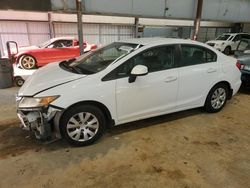 Salvage cars for sale from Copart Mocksville, NC: 2012 Honda Civic LX