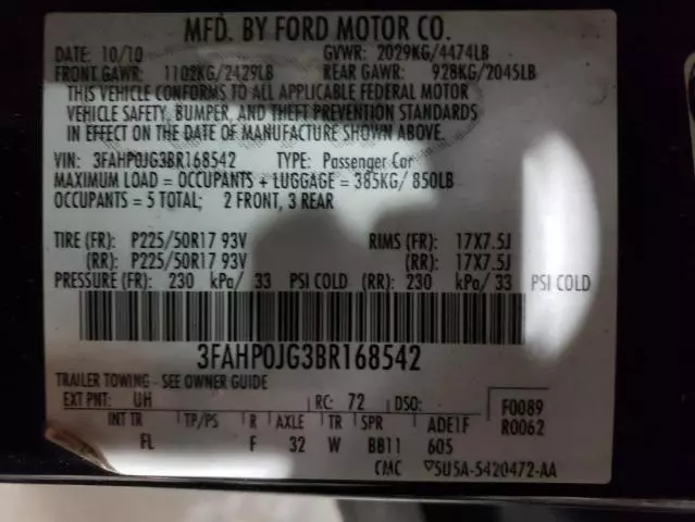 2011 Ford Fusion SEL