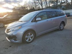 Salvage cars for sale at North Billerica, MA auction: 2012 Toyota Sienna LE