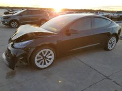 Salvage cars for sale at Grand Prairie, TX auction: 2021 Tesla Model 3