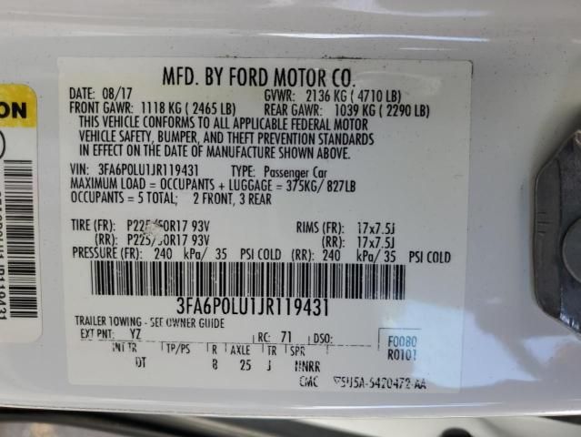 2018 Ford Fusion SE Hybrid