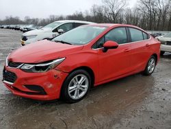 Salvage cars for sale from Copart Ellwood City, PA: 2017 Chevrolet Cruze LT