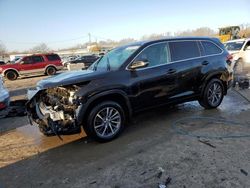 Salvage cars for sale at Louisville, KY auction: 2017 Toyota Highlander SE