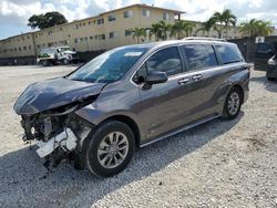 Salvage cars for sale at Opa Locka, FL auction: 2021 Toyota Sienna XLE