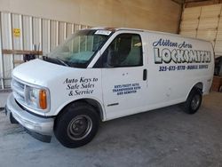 Salvage trucks for sale at Abilene, TX auction: 2001 Chevrolet Express G1500