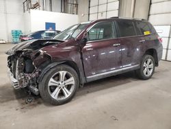 Salvage cars for sale from Copart Blaine, MN: 2012 Toyota Highlander Limited