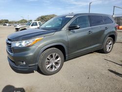 Vehiculos salvage en venta de Copart San Diego, CA: 2015 Toyota Highlander LE