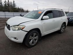 Salvage cars for sale from Copart Bowmanville, ON: 2009 Toyota Highlander Sport