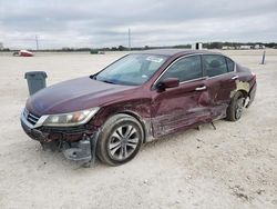 Salvage cars for sale at New Braunfels, TX auction: 2015 Honda Accord LX