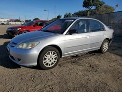 Honda Civic lx salvage cars for sale: 2005 Honda Civic LX