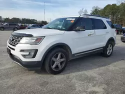 Salvage cars for sale at Dunn, NC auction: 2016 Ford Explorer XLT