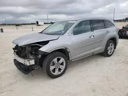 Salvage cars for sale at New Braunfels, TX auction: 2016 Toyota Highlander Limited