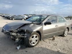 Salvage cars for sale at West Palm Beach, FL auction: 2007 Honda Accord EX