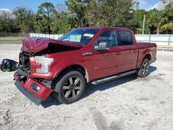 Salvage cars for sale at Fort Pierce, FL auction: 2016 Ford F150 Supercrew