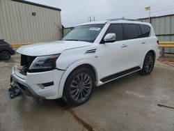 Salvage cars for sale at Haslet, TX auction: 2021 Nissan Armada Platinum