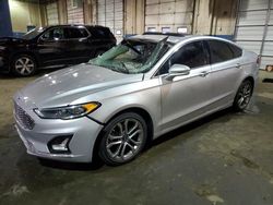 Salvage cars for sale at Woodhaven, MI auction: 2019 Ford Fusion Titanium