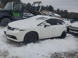 Salvage cars for sale at Mendon, MA auction: 2014 Honda Civic LX