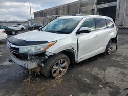 Vehiculos salvage en venta de Copart Fredericksburg, VA: 2015 Toyota Highlander XLE