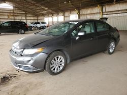 Honda Civic salvage cars for sale: 2012 Honda Civic EX