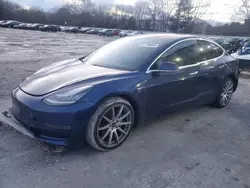 Salvage cars for sale at North Billerica, MA auction: 2018 Tesla Model 3