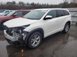 Salvage cars for sale at Exeter, RI auction: 2015 Toyota Highlander XLE