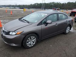 Salvage cars for sale at Greenwell Springs, LA auction: 2012 Honda Civic LX