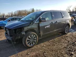 Salvage cars for sale from Copart Chalfont, PA: 2018 KIA Sedona EX